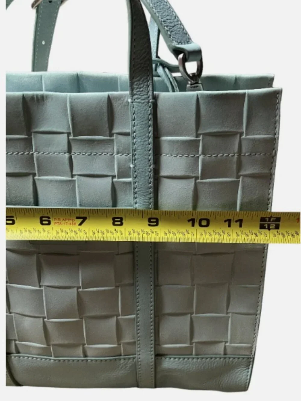 FOSSIL CARMEN TURQUOISE LEATHER SHOPPER SHOULDER BAG WITH EXTRA STRAP